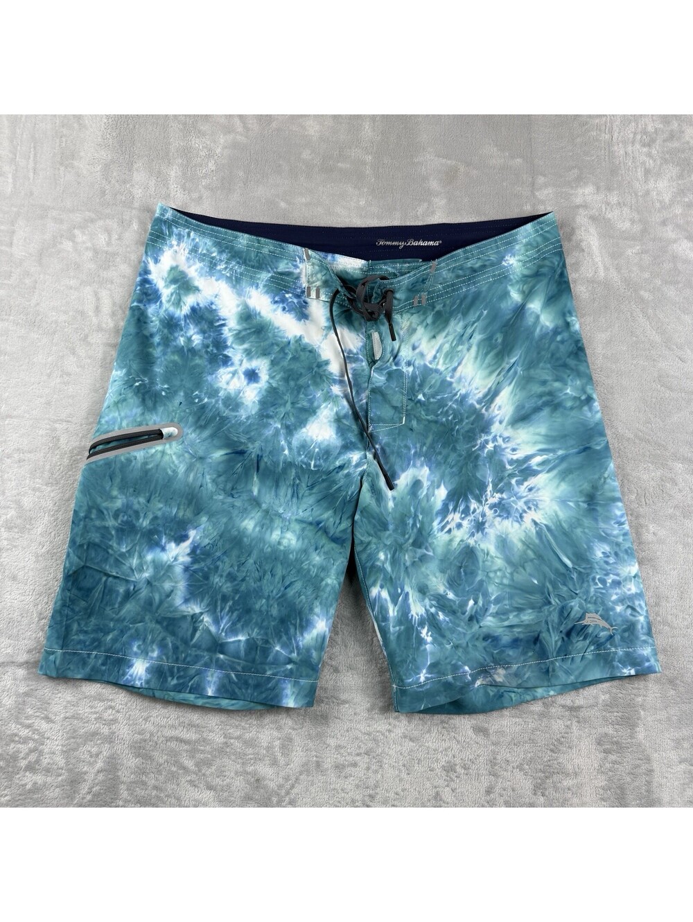 Tommy Bahama Molokai Tide First 9'' Board Shorts Blue Tie Dye Beach Unlined Dry